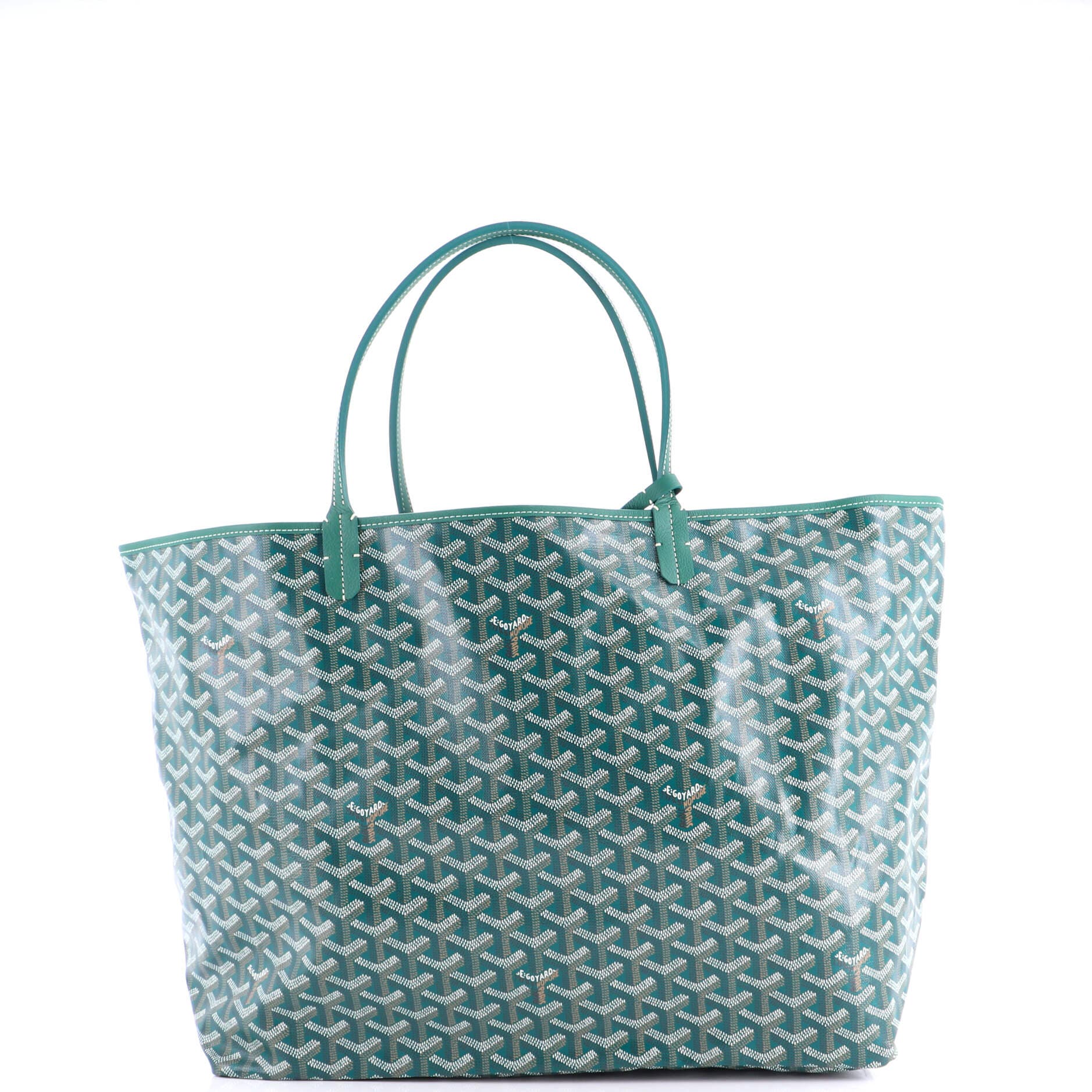 Pre-Owned Goyard Saint Louis Tote Coated Canvas GM, Main, color, Green
