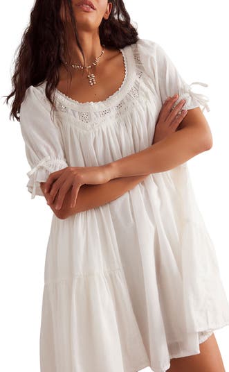 Sandy Shores Cotton Babydoll Minidress