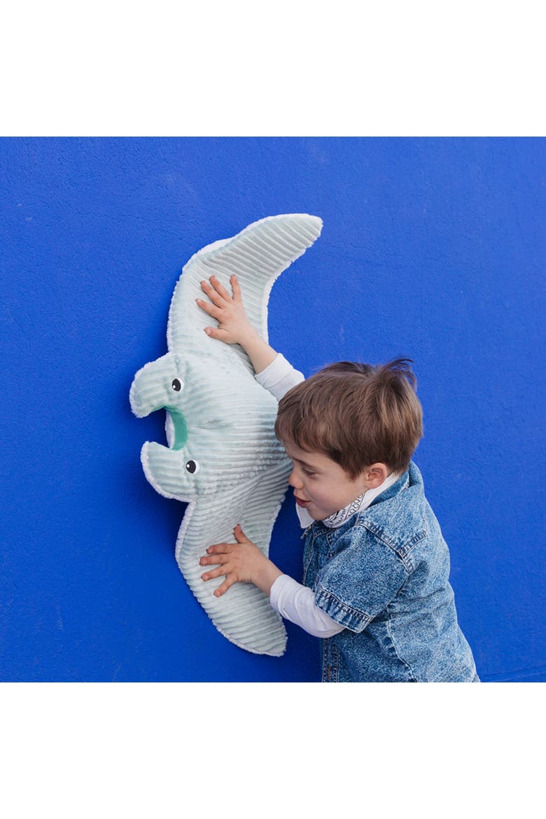 Manta Ray Mom & Her Baby  - Secret Keeper Plush Toy, Eco-Friendly, Soft & Washable, Alternate, color, Mint