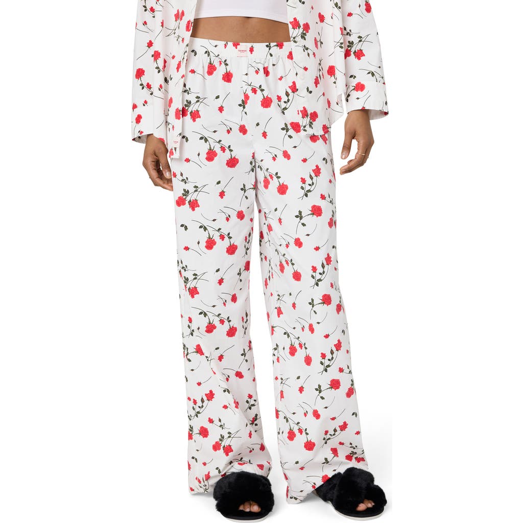 Florence By Mills Easy Boxer Pants In Rose Print Jet