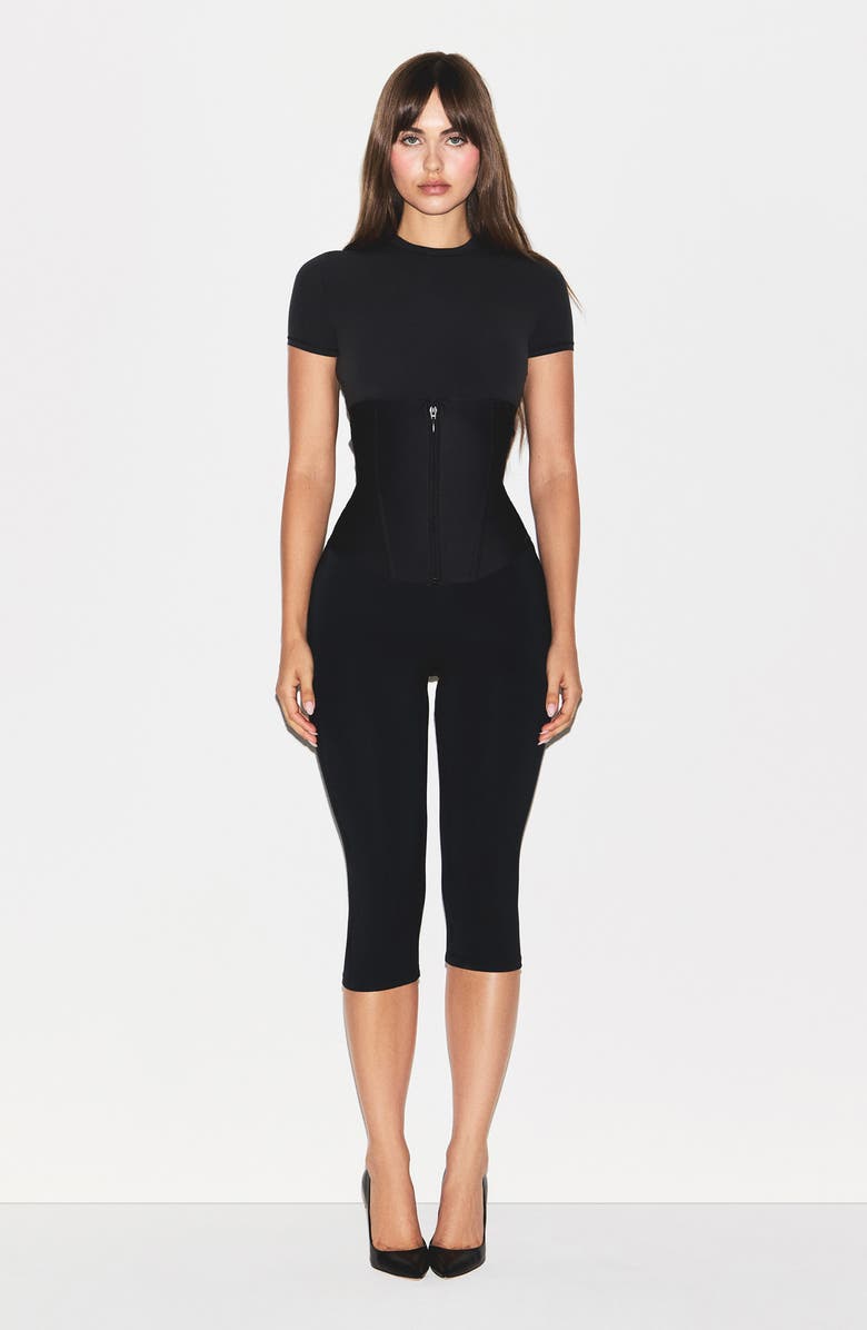 SKIMS Body Core Sculpt Waist Cincher, Alternate, color, Onyx