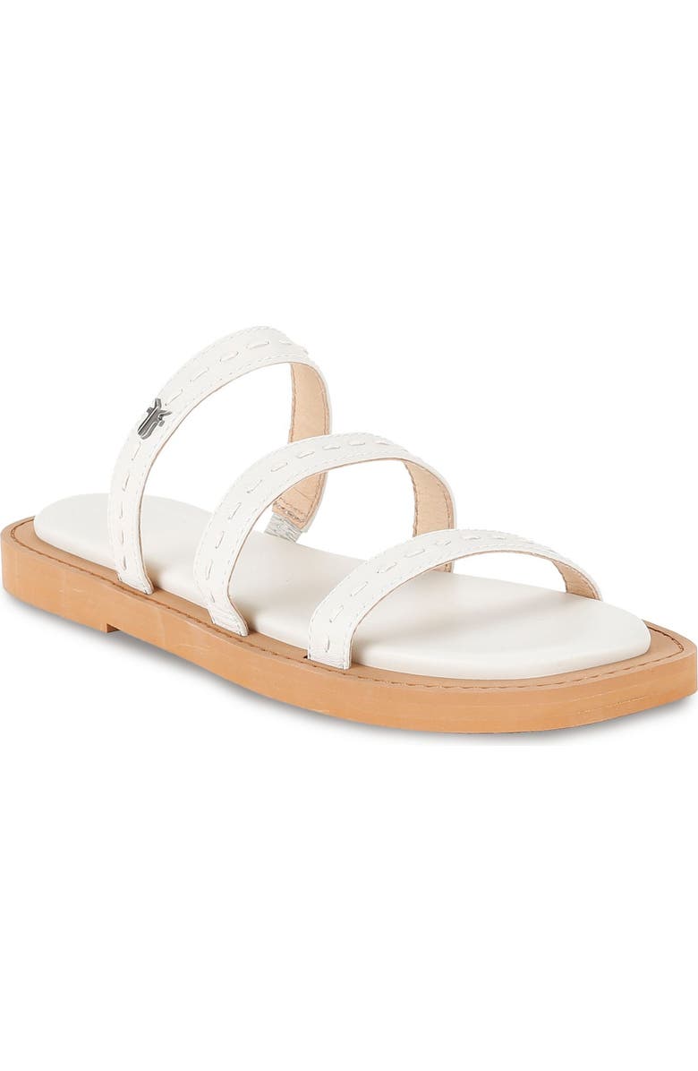 Frye Faye Strappy Slide Sandal, Main, color, White