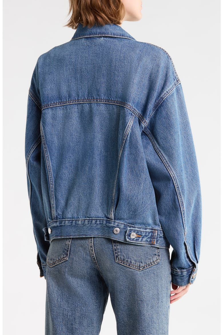 90s Denim Trucker Jacket, Alternate, color, TURNING HEADS