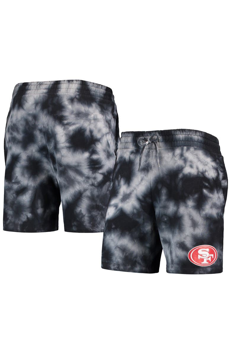 New Era Men's New Era Black San Francisco 49ers Tie-Dye Shorts, Main, color, Black