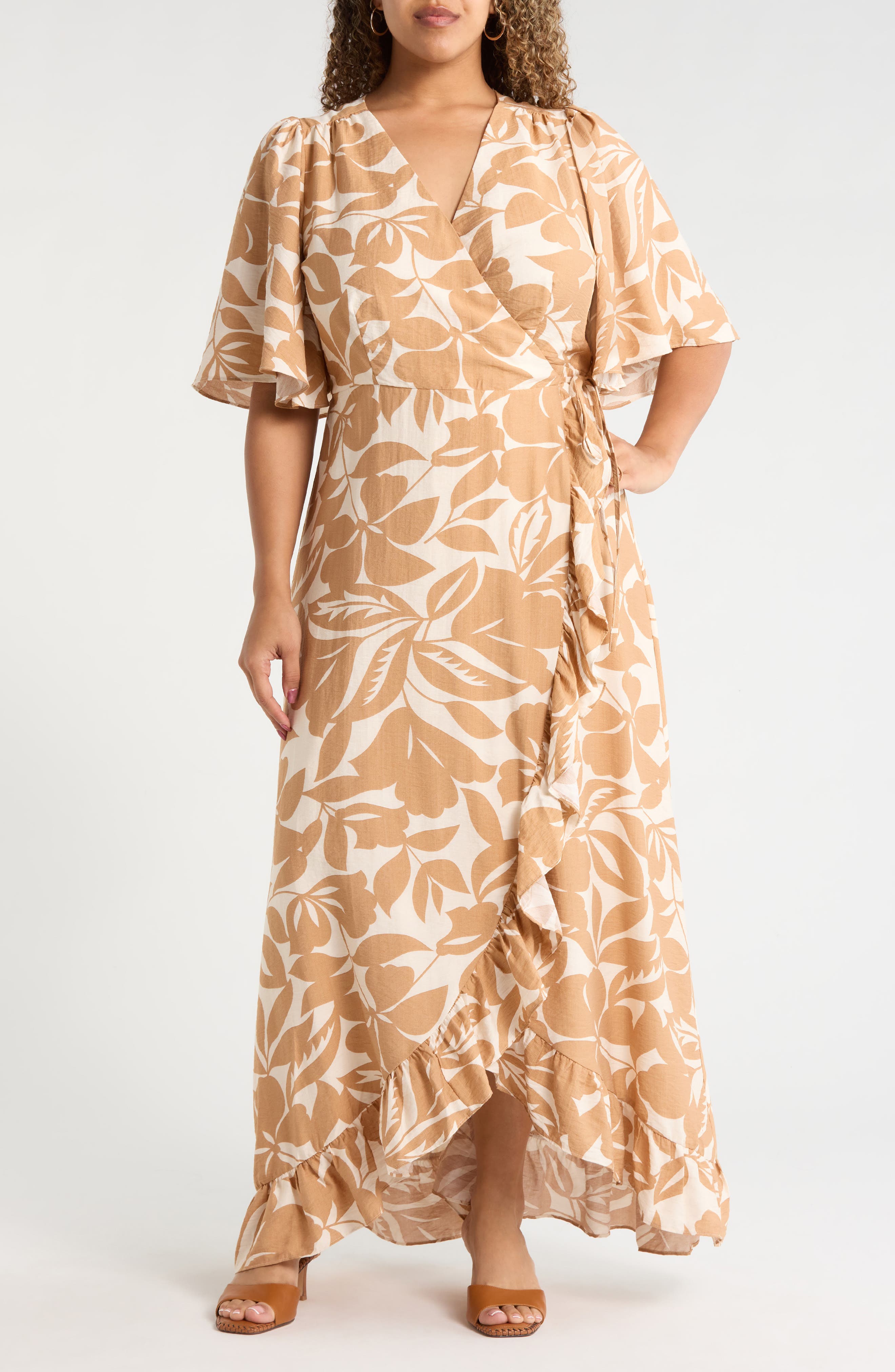 Ruffle Wrap Dress