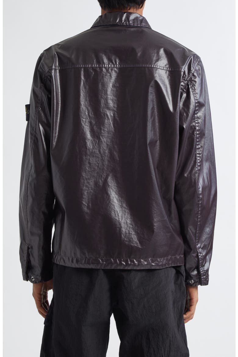 Coated Cotton Shirt Jacket, Alternate, color, CHARCOAL