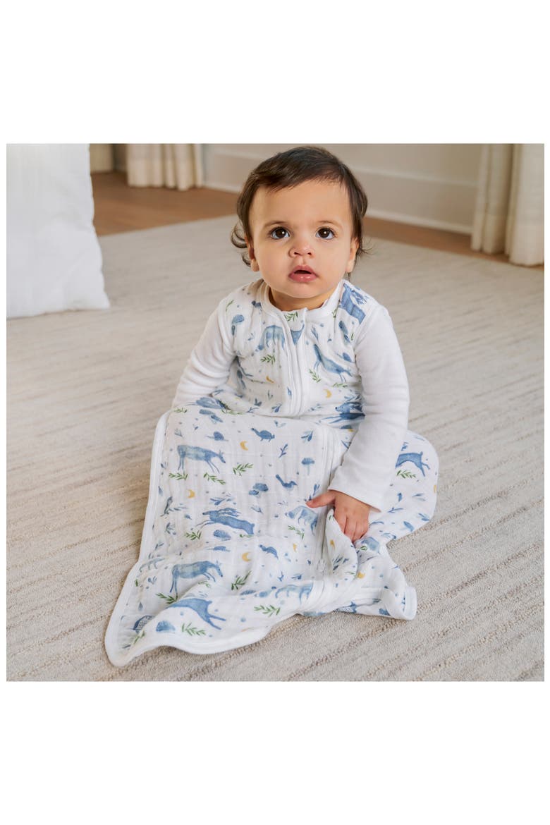 Organic Cotton Muslin Wearable Blanket, Alternate, color, OUTDOORS