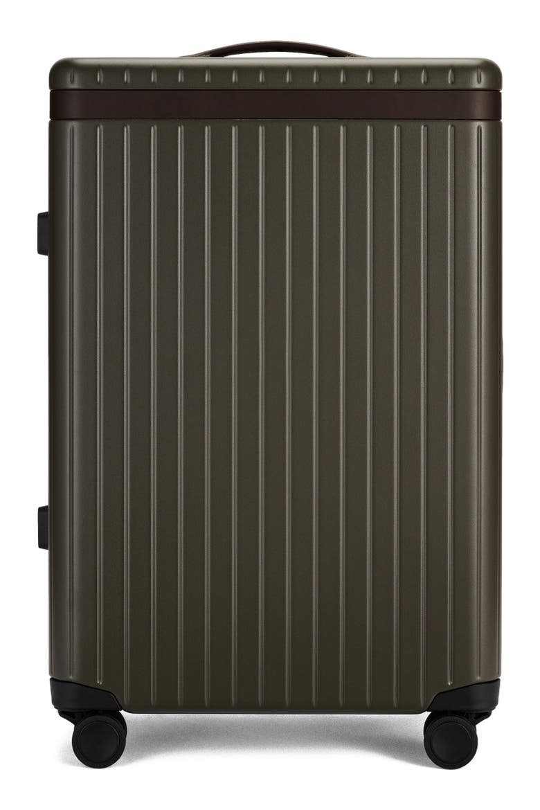 The Check-in Suitcase, Main, color, Dark Olive / Chocolate