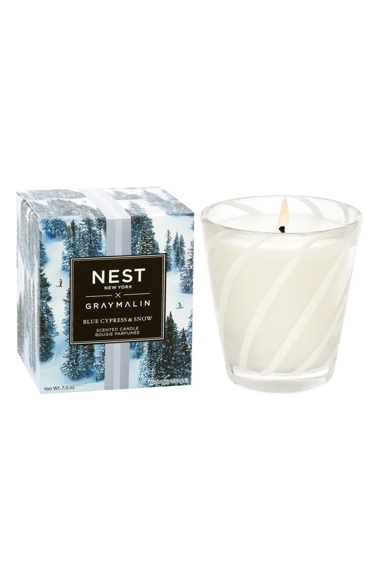 NEST New York x Gray Malin Blue Cypress & Snow Candle, Main, color,
