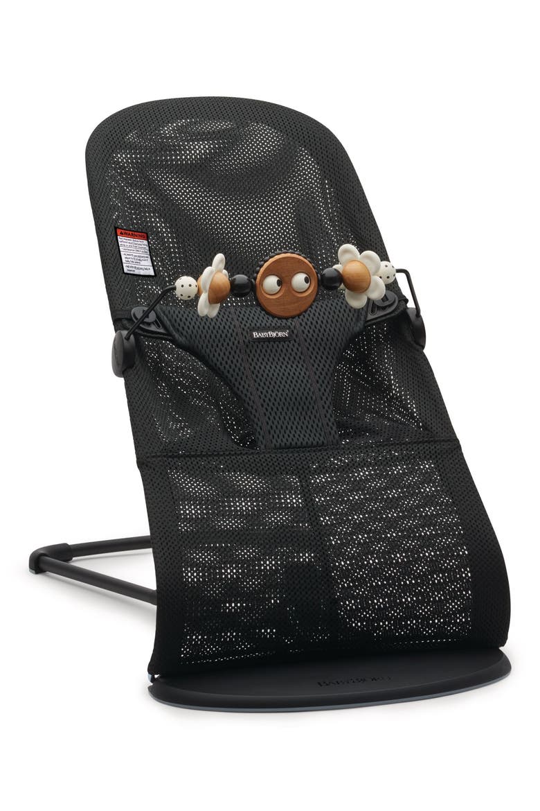 Baby Bouncer Toy Bar, Main, color, BLACK/ WHITE