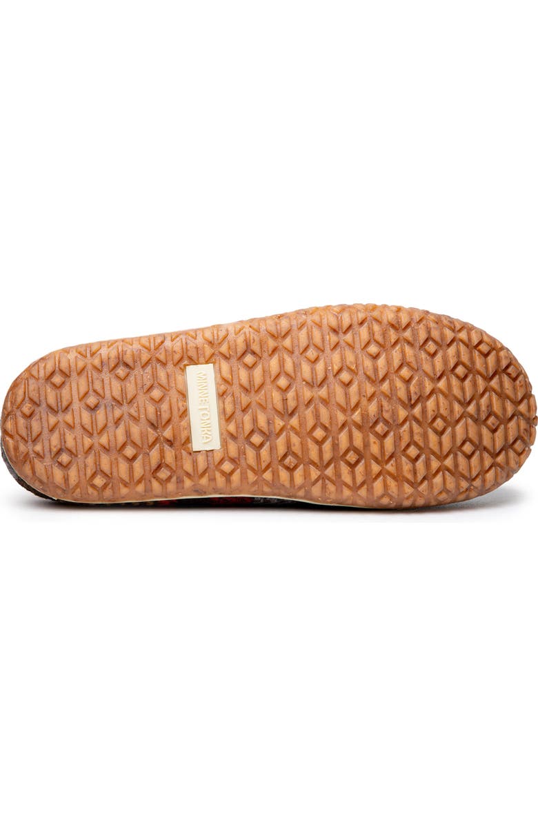 Minnetonka Tahoe Faux Fur Lined Slipper, Alternate, color, Grey Multi