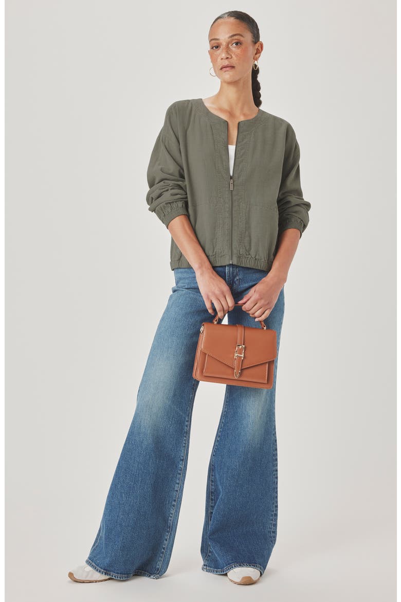 Clea Bomber Jacket, Alternate, color, SOFT GREEN