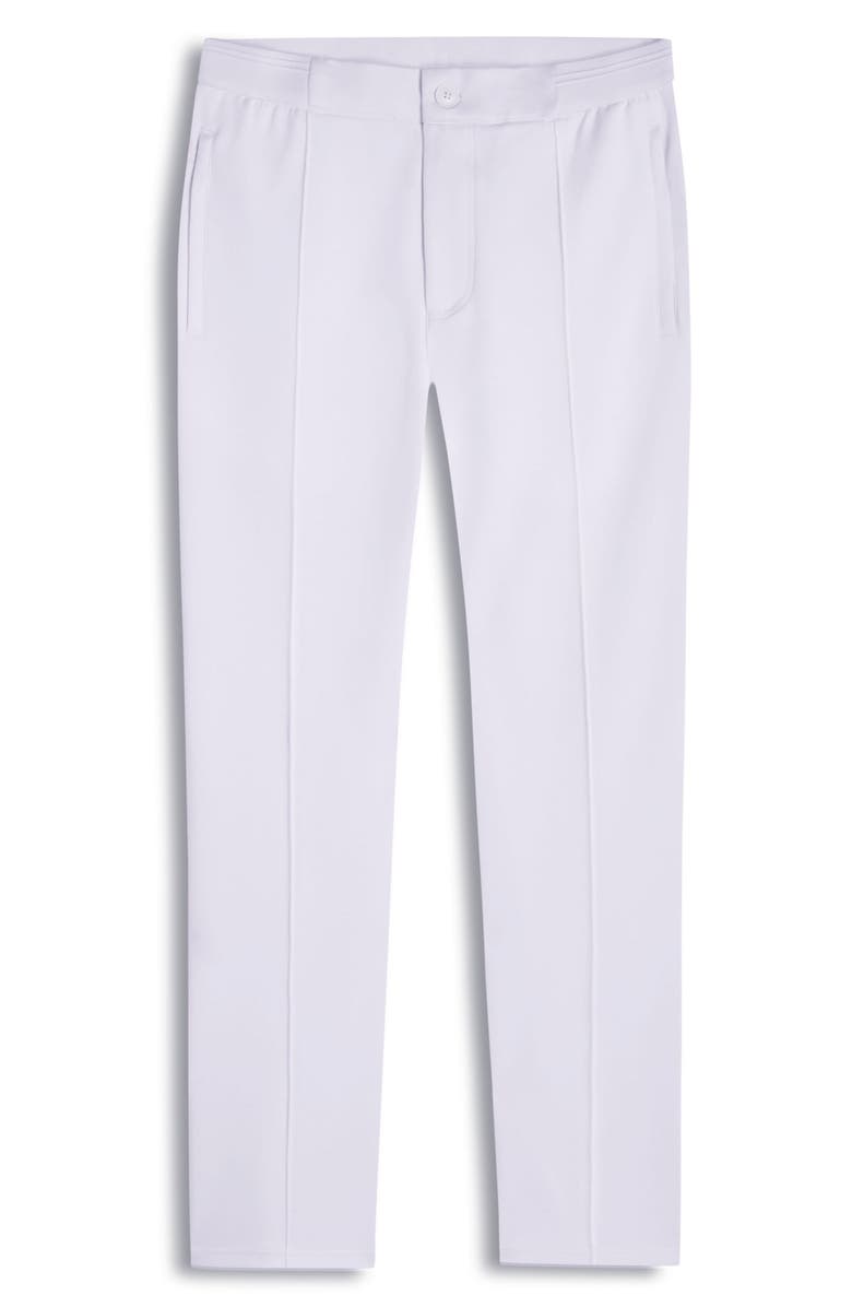 Bugatchi Soft Touch Pintuck Knit Pants, Alternate, color, Chalk