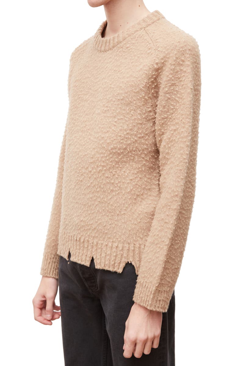 Maison Margiela Pilled & Ripped Crewneck Sweater, Alternate, color,