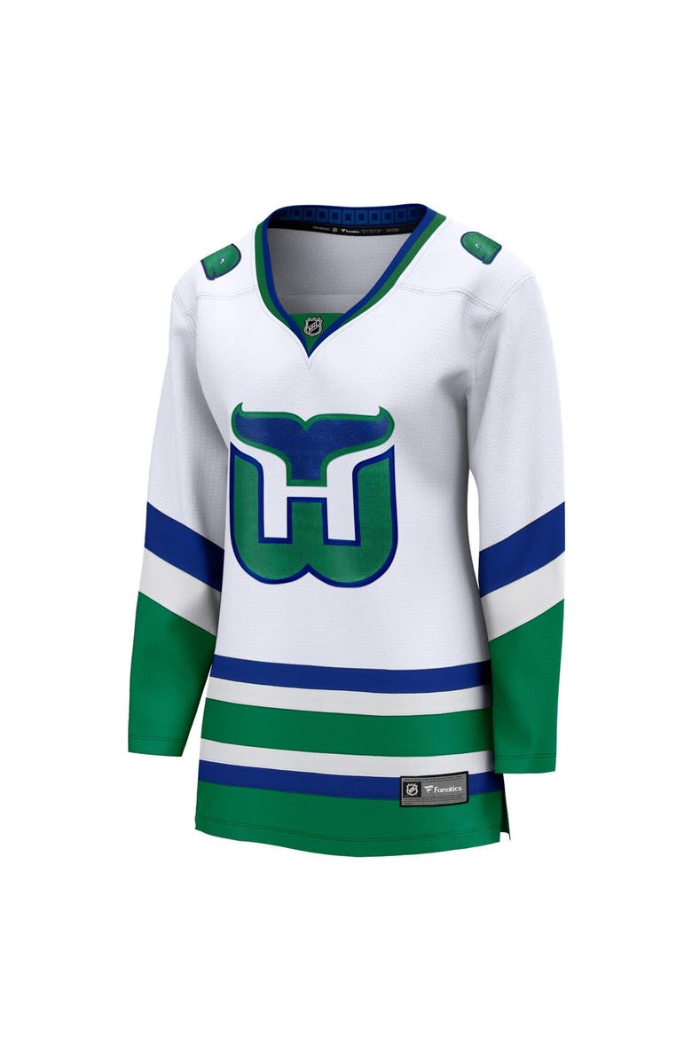 FANATICS Women's Fanatics Branded  White Carolina Hurricanes Whalers Premier Breakaway Jersey, Alternate, color, 
