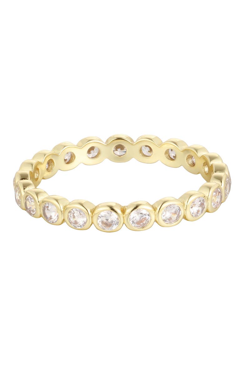 Cubic Zirconia Bezel Eternity Ring, Main, color, GOLD