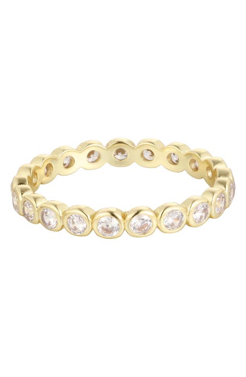 Cubic Zirconia Bezel Eternity Ring