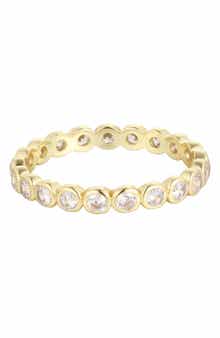 Cubic Zirconia Bezel Eternity Ring