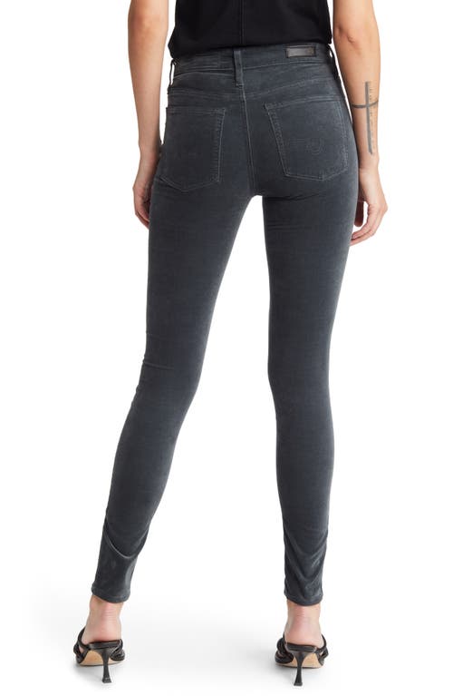 Ag The Farrah High Waist Velvet Jeans In Gunpowder