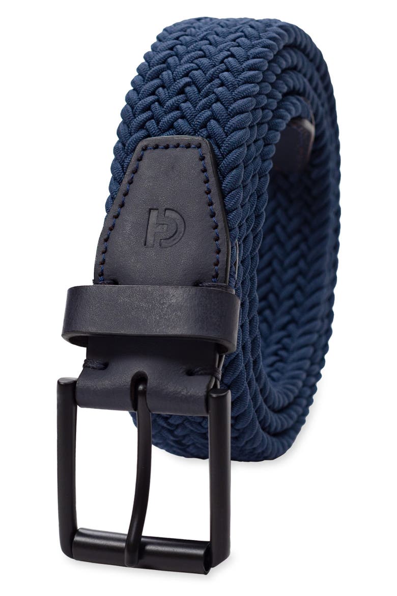 Tubular Stretch Web Belt, Main, color, NAVY