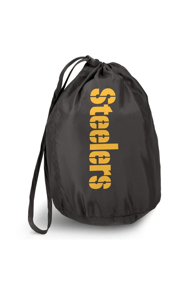 Darius Rucker Collection by Fanatics Men's NFL x Darius Rucker Collection by Fanatics Black Pittsburgh Steelers Packable Full-Zip Vest with Travel Bag, Alternate, color, 