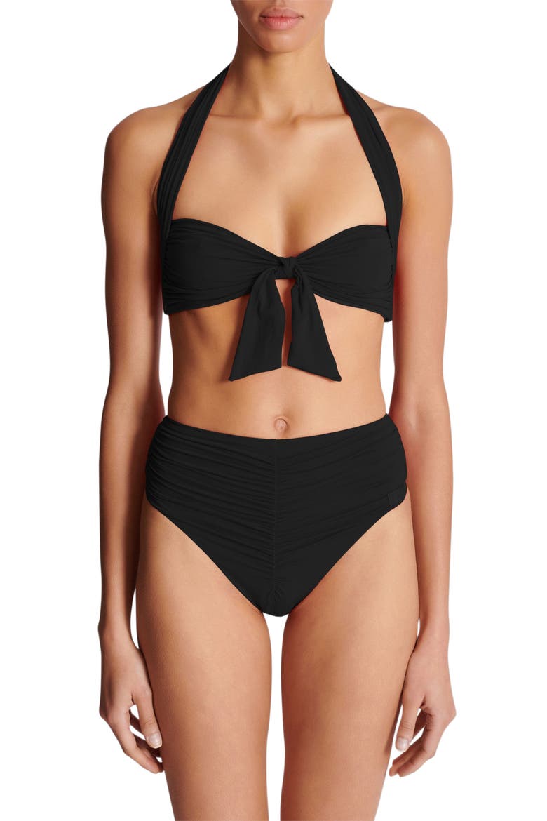 Plain Two-Piece Swimsuit, Alternate, color, Black