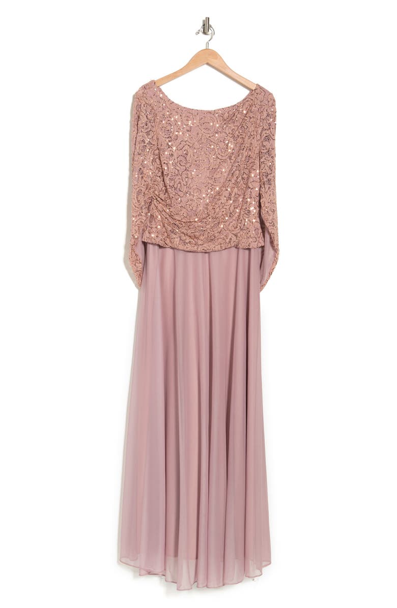 Marina Lace Capelet Gown, Alternate, color, 