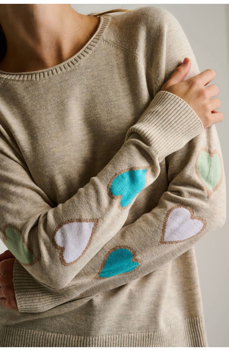 Lisa Todd Love Affairs Cotton Sweater, Alternate, color, Almond