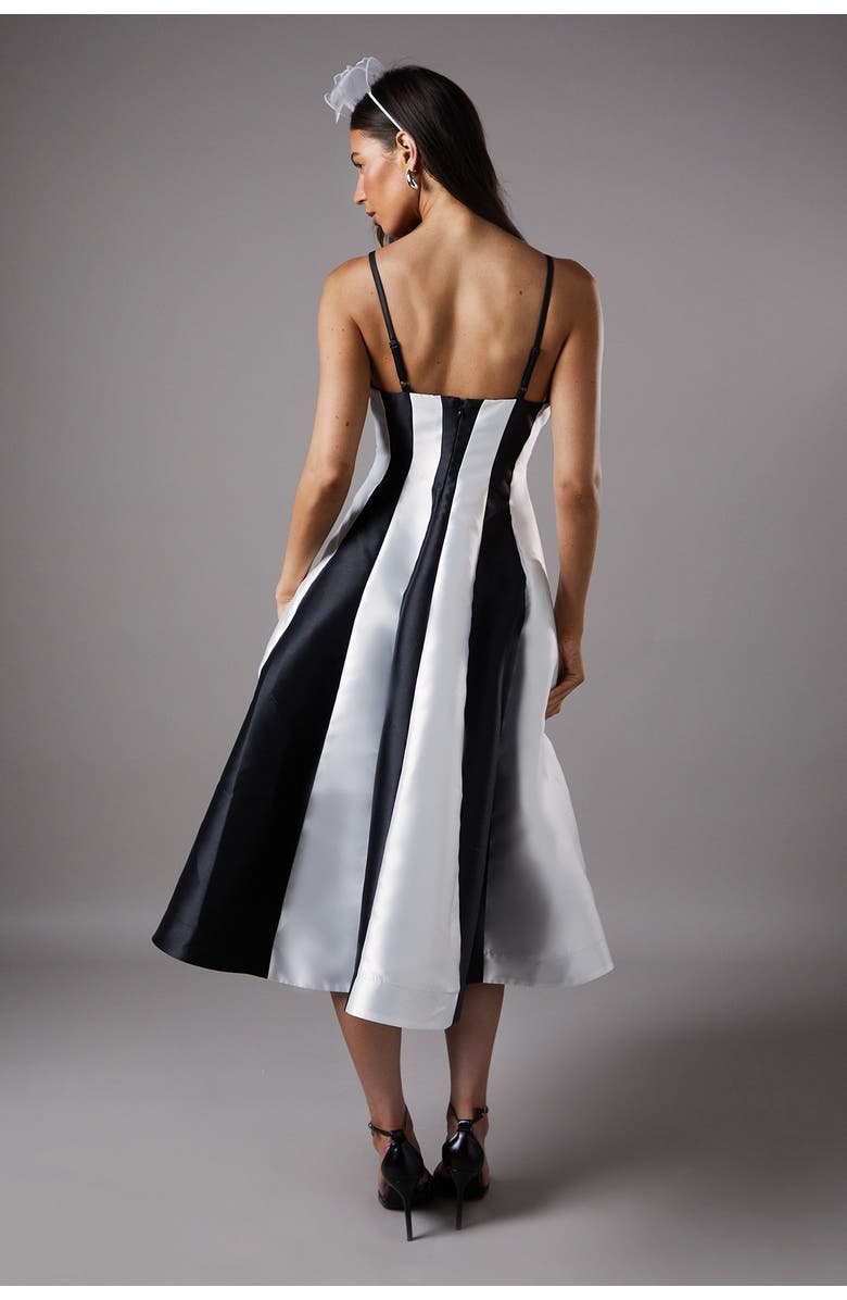 Coast Midi Contrast Panel Dress, Alternate, color, Mono