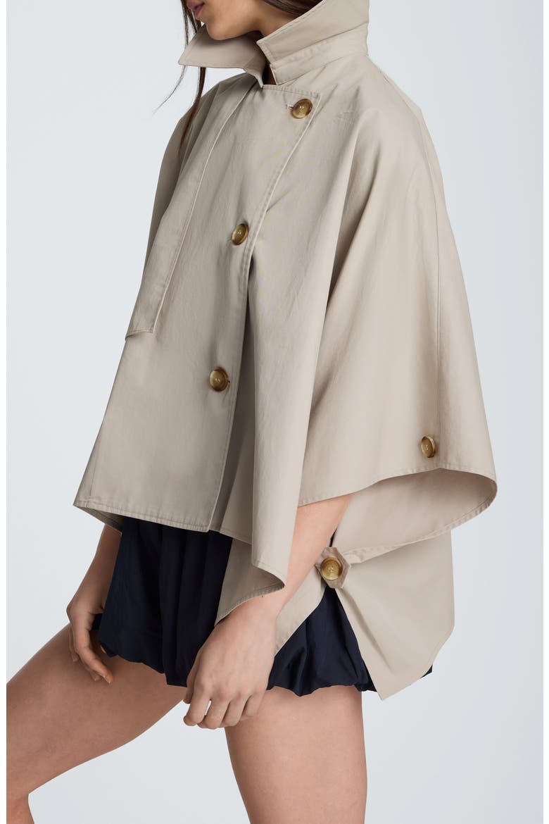 Notch Collar Trench Cape, Alternate, color, SAFARI TAN
