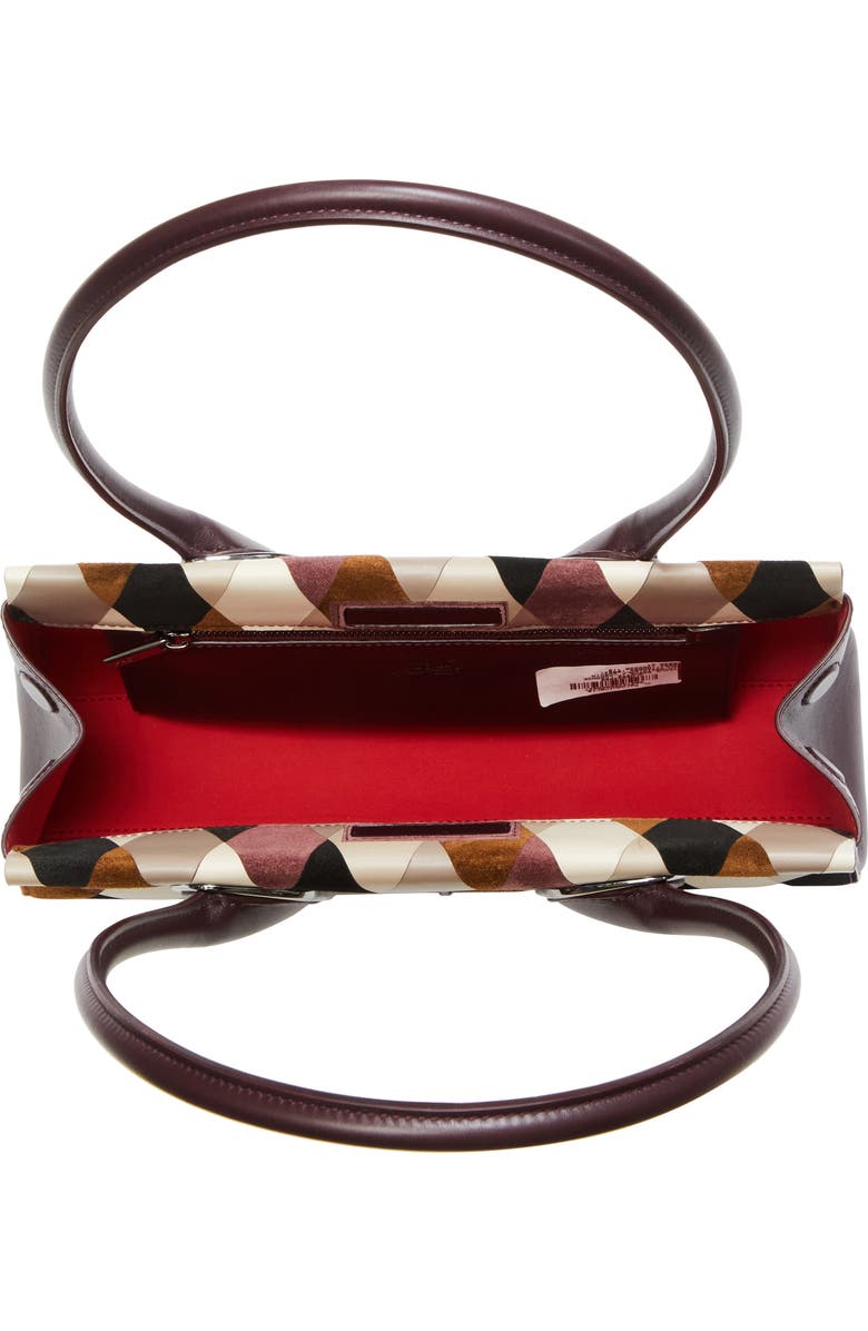 Christian Louboutin Intarsia Diamond Leather Baguette Bag, Alternate, color, Multi/ Amara