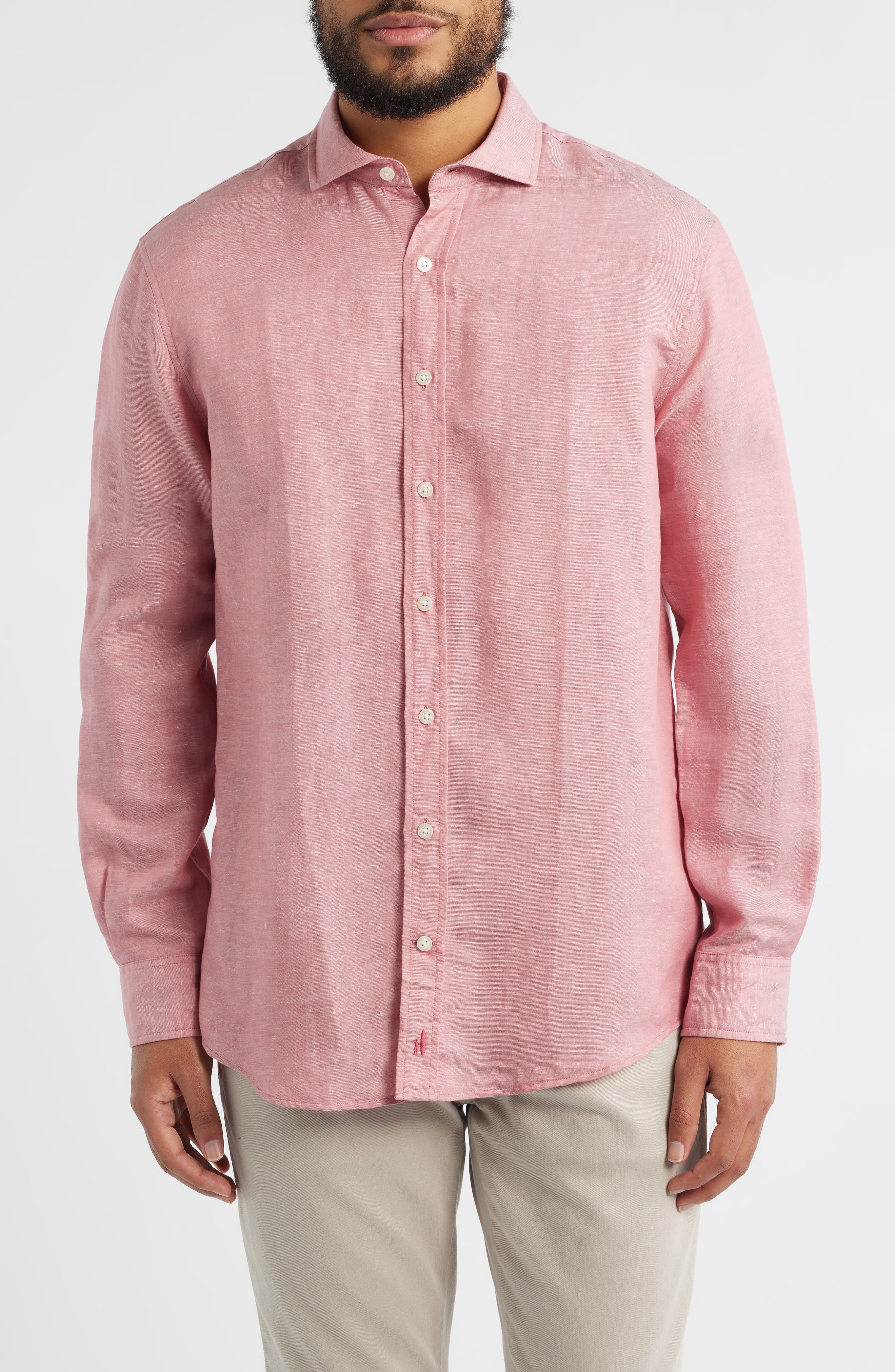 McCarthy Solid Linen Blend Button-Up Shirt - image 5