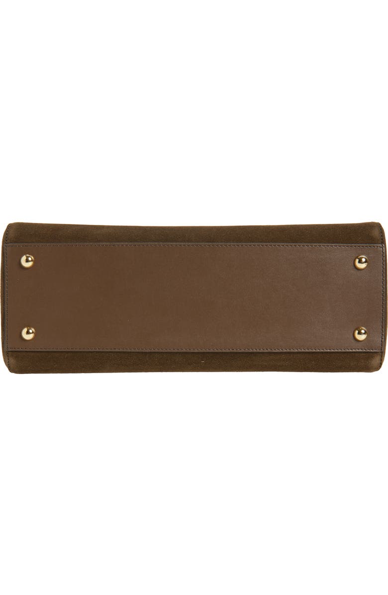 DeMellier The Midi Hudson Suede Top Handle Bag, Alternate, color, Hazel