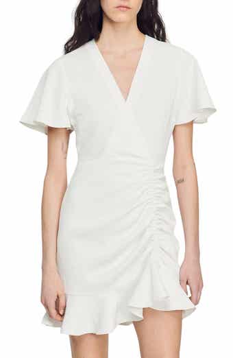 SANDRO Faux Wrap Mini Dress