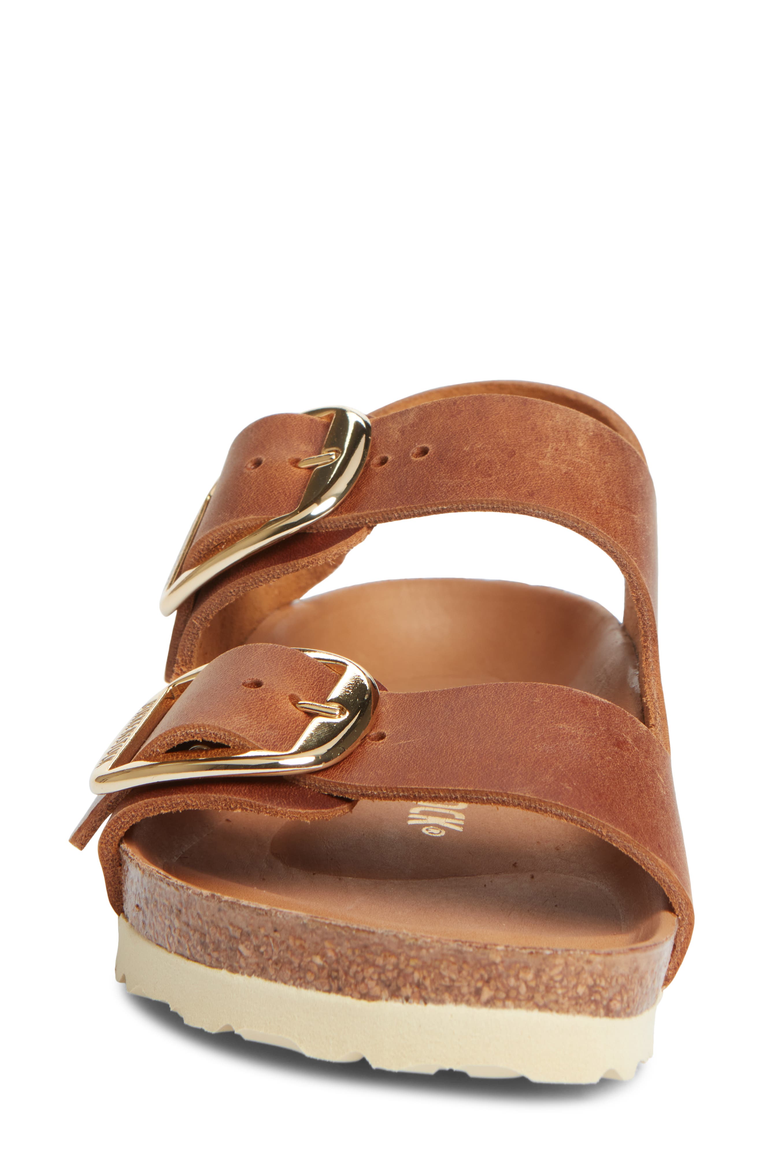 Milano Big Buckle Slingback Sandal - Discontinued, Alternate, color, COGNAC