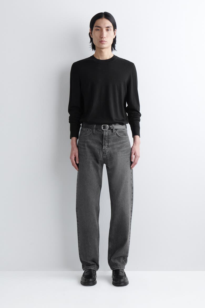 Signature Regular-Fit Straight-Leg Jeans, Main, color, GREY