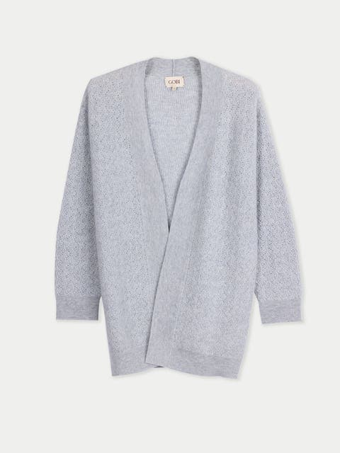 Ajour Knit Open front Cardigan