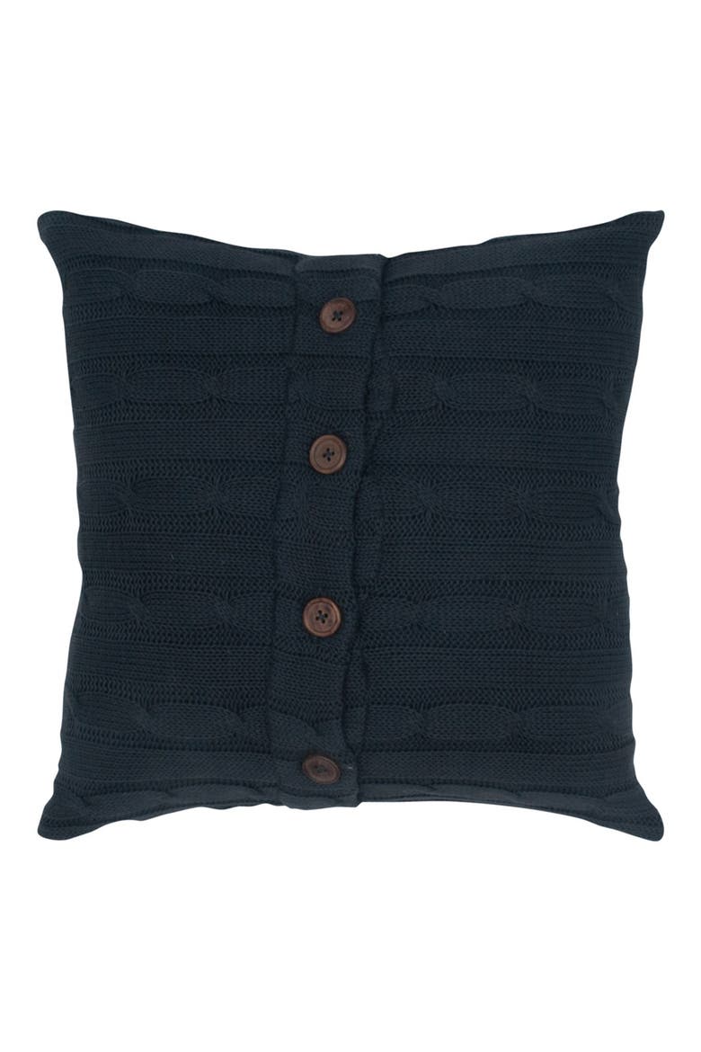 Cable Knit Pillow, Alternate, color, DARK GRAY