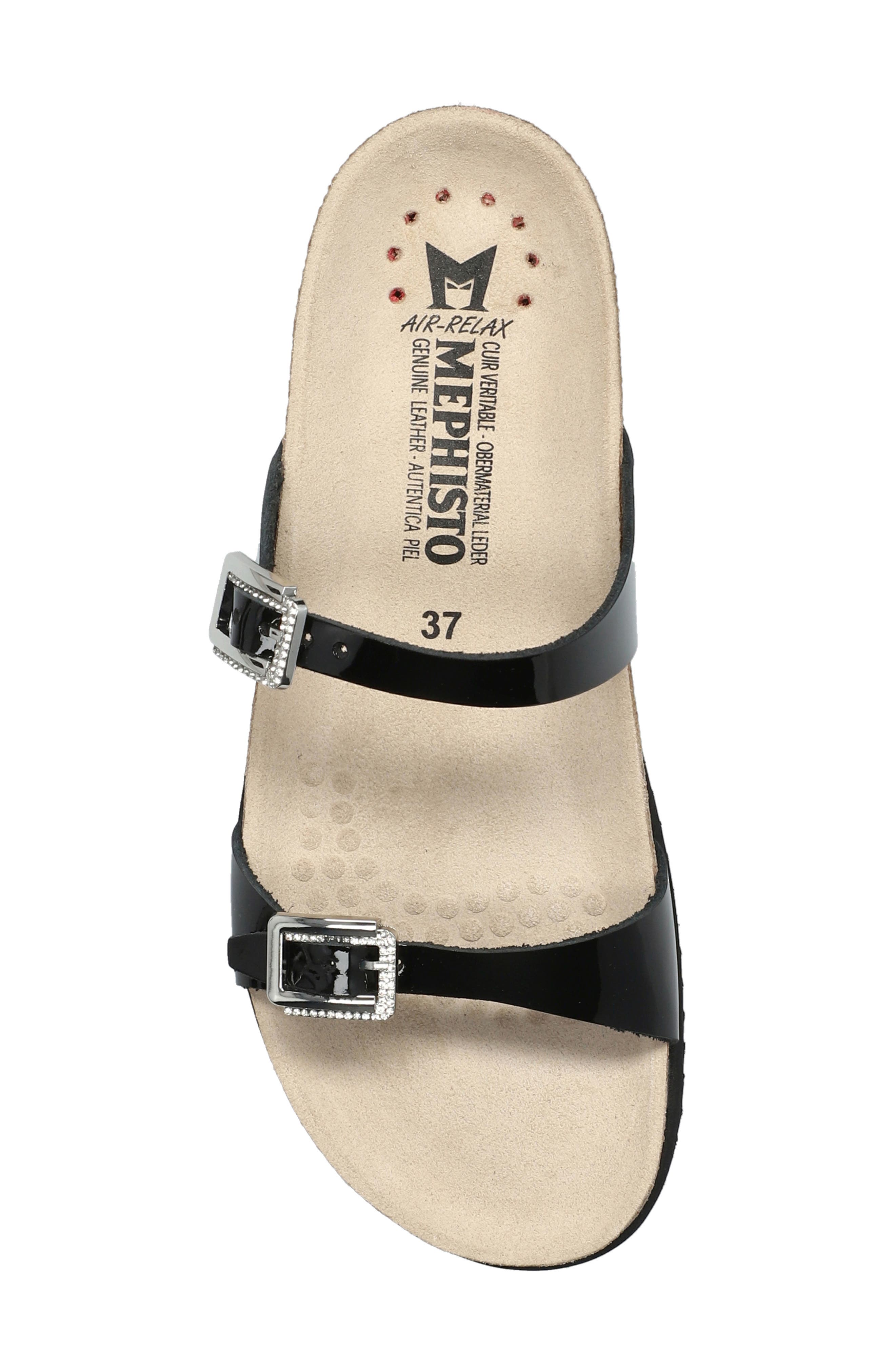 Mephisto Halya Sandal, Alternate, color, Black Patent Leather