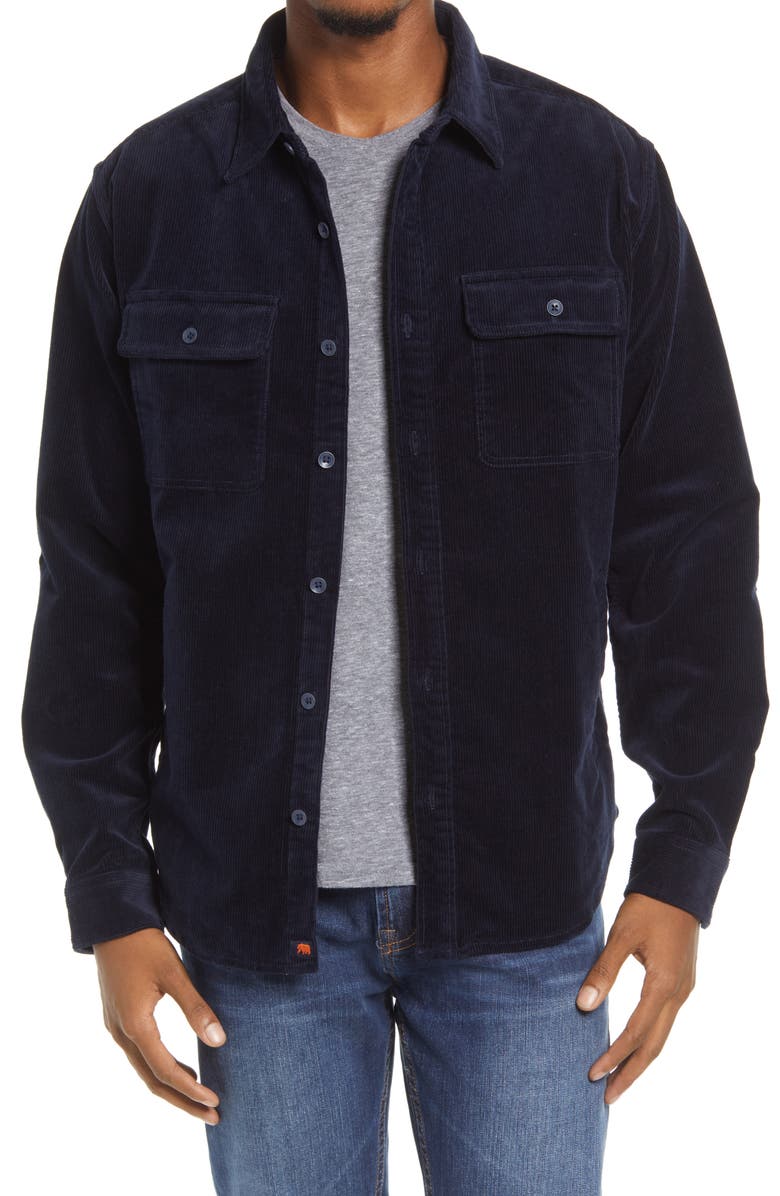 The Normal Brand Heavy Corduroy Shirt Jacket, Main, color, Normal Navy