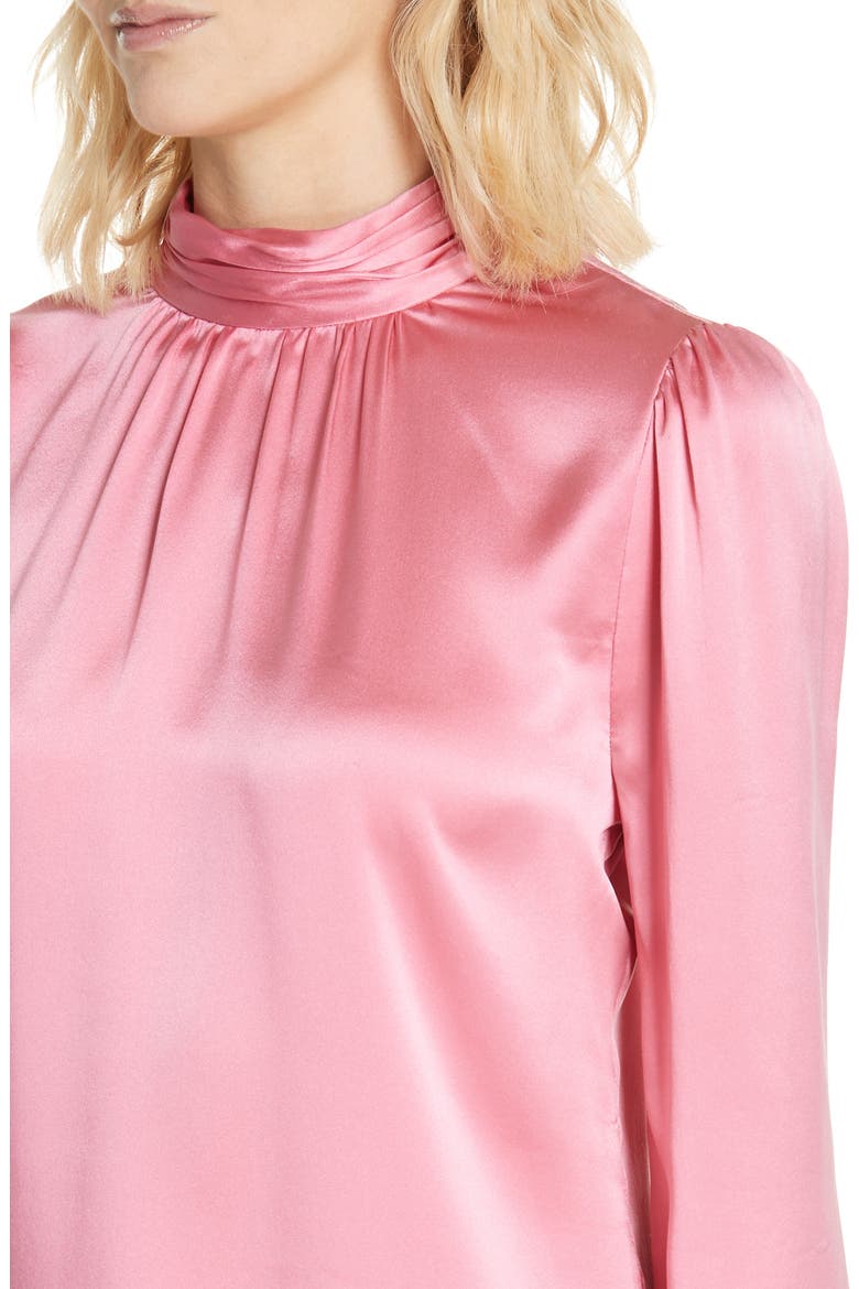 Chilton Bow Back Silk Blouse, Alternate, color, PINK
