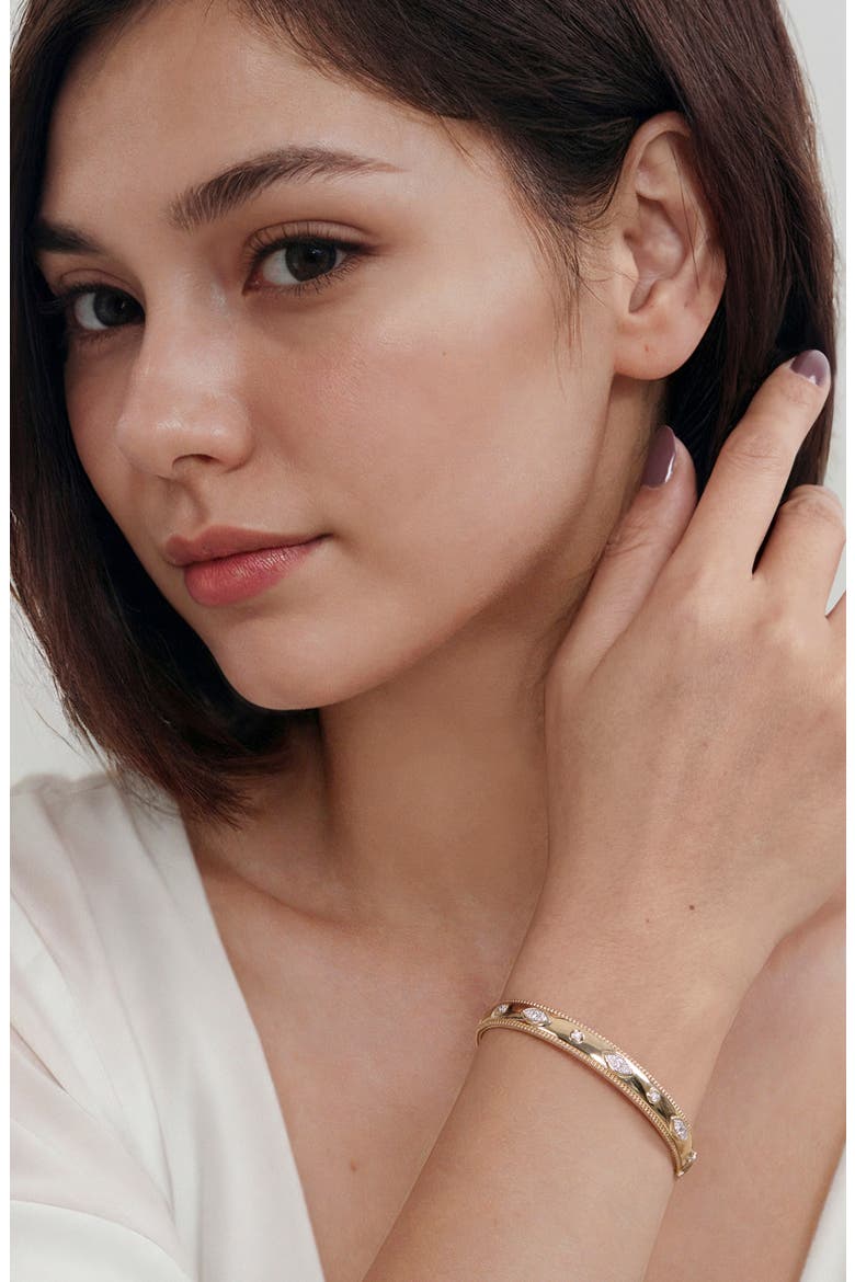 Bujukan 14K Gold Diamond Bangle, Alternate, color, 14K YELLOW GOLD