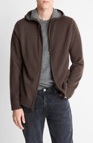 Vince Cashmere Zip Hoodie Sweater