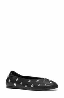 Kate Spade New York halo studded leather ballet flat