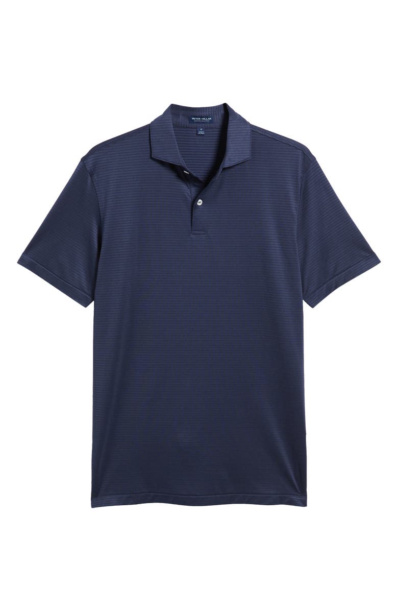 Peter Millar Crown Crafted Stripe Performance Jersey Polo, Alternate, color, Navy