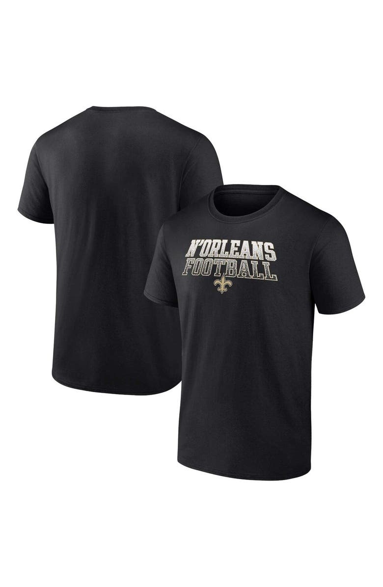 FANATICS Men's Fanatics Branded Black New Orleans Saints Big & Tall N'Orleans Football Statement T-Shirt, Main, color, Black