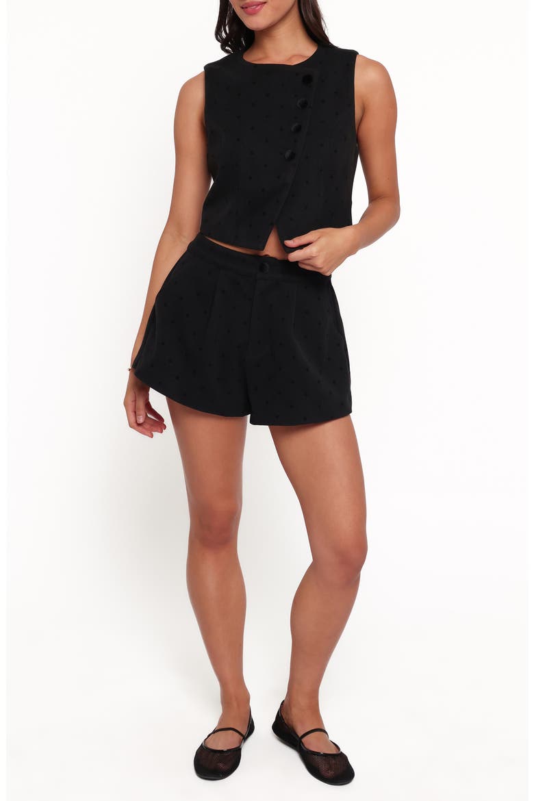 Rumi 2-Piece Vest & Shorts Set, Main, color, BLACK