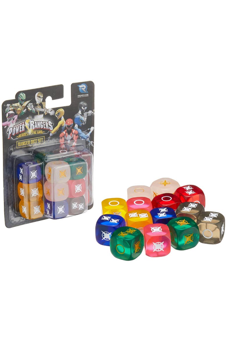Power Rangers Heroes of The Grid Ranger Dice Set, Ages 14+, Alternate, color, Multicolored