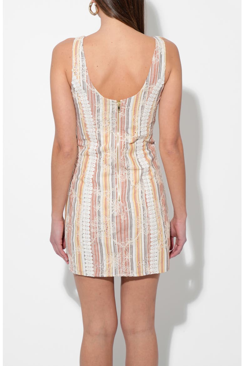 Jace Embroidered Minidress, Alternate, color, MULTI RUST