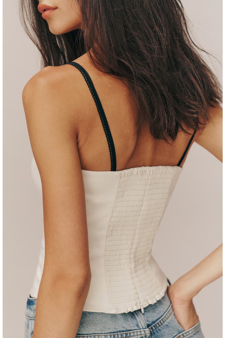Melanie Lace Trim Crop Camisole, Alternate, color, IVORY